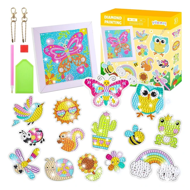 Kit pittura diamante per bambina Maomaoyu 5D DIY con cornici e adesivi - Regali bambina 6-11 anni