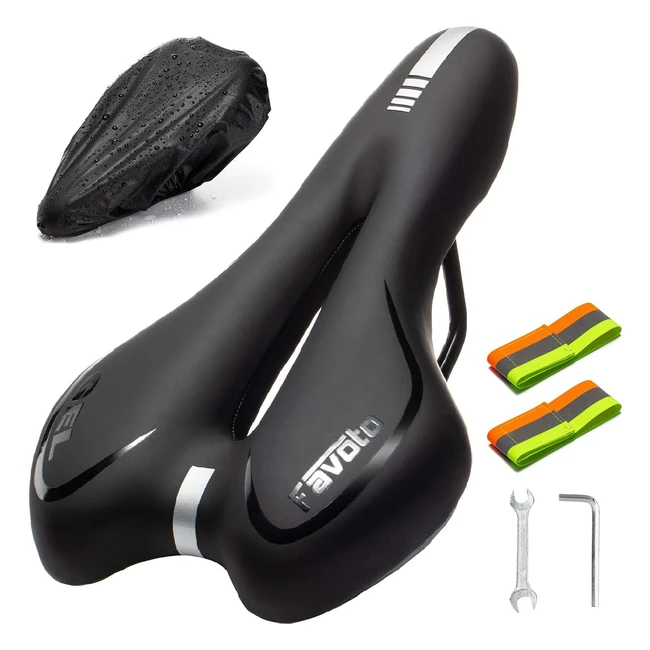 Favoto Bike Saddle MTB Bicycle Seat Gel Waterproof Comfortable Ergonomic CityBi