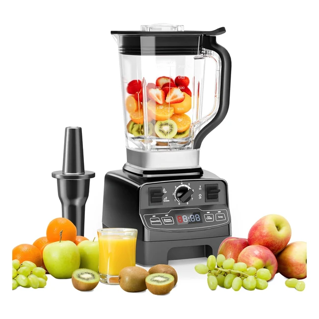 Enfmay Smoothie Maker 2000W Blender 8 Speeds Control 4 Presets Jug Mixer