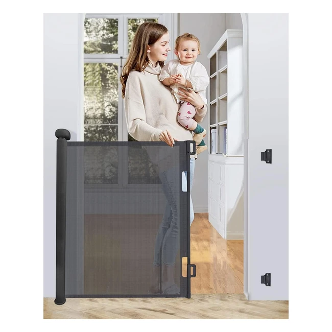 Barrire de scurit rtractable Gemokrt 140cm - EnfantChien - EscaliersCuisine - 