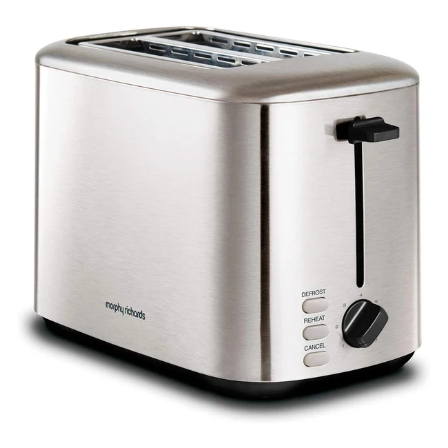 Morphy Richards Equip 2 Slice Toaster - Defrost  Reheat - 7 Variable Browning C