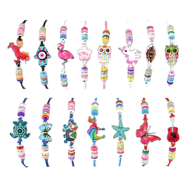 Pulsera Unicornio 15 Piezas - Faburo - Ref. 1234 - Regalo Cumpleaños - Amistad y Diversión