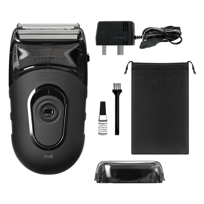 Wahl LI Compact Travel Shaver - Beard Shaver for Men - Washable Head - Close Cut - Black