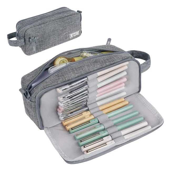 Vicloon Large Pencil Case with 2 Compartments  Big Capacity Makeup Bag  Storag