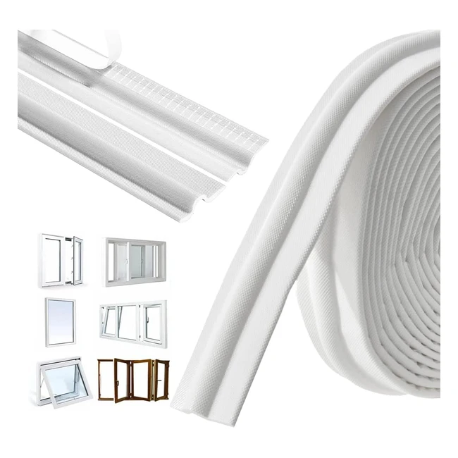 Maudzlan 236 Inch6m Window Draft Blocker Insulation Seal Strip Foam Tape White