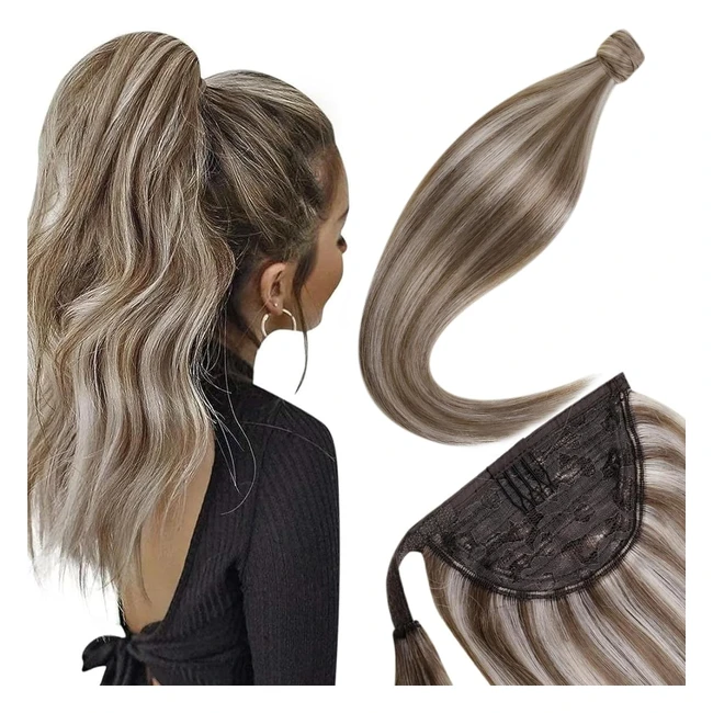 Laavoo Coda Capelli Extension Marrone Chiaro 55 cm 100g - Capelli Veri - P860