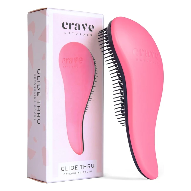Crave Naturals Glide Detangler Hair Brush - Perfect Tangle Teezer for Curly  St