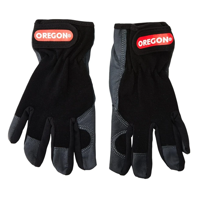 Oregon Leather Work Gloves Stretch Leather Gloves  Adjustable Wrist  Fabric Me