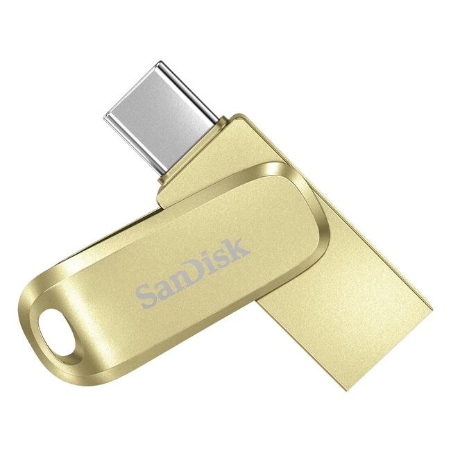 SanDisk 512GB Ultra Dual Drive Luxe USB Type-C Flash Drive Gold