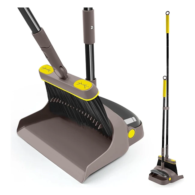 Jehonn Escoba y Recogedor Plegable 138cm - Barrer Giratoria 180 - Eliminador d