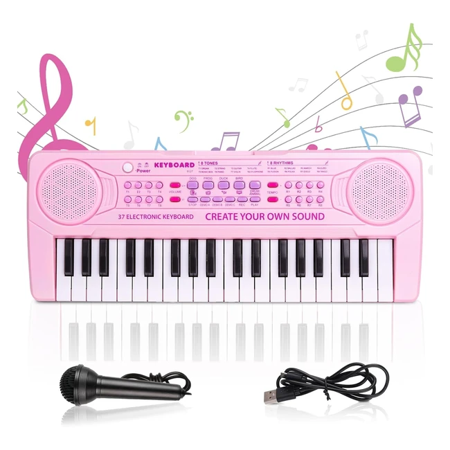 Piano Teclado 37 Teclas - Zimoon Piano Electrónico Infantil - Modelo: 123456789 - Educativo y Portátil