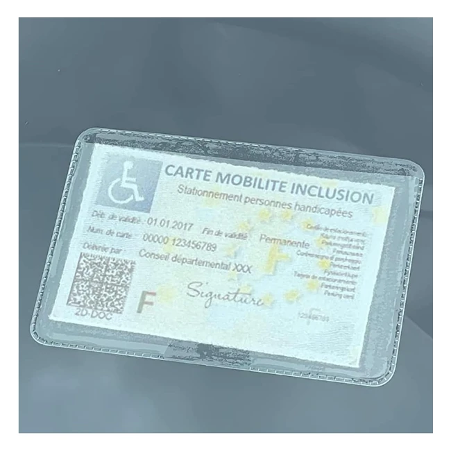 Support carte parebrise transparent adhsif inclusion mobilit rduite CMI Taxi VTC