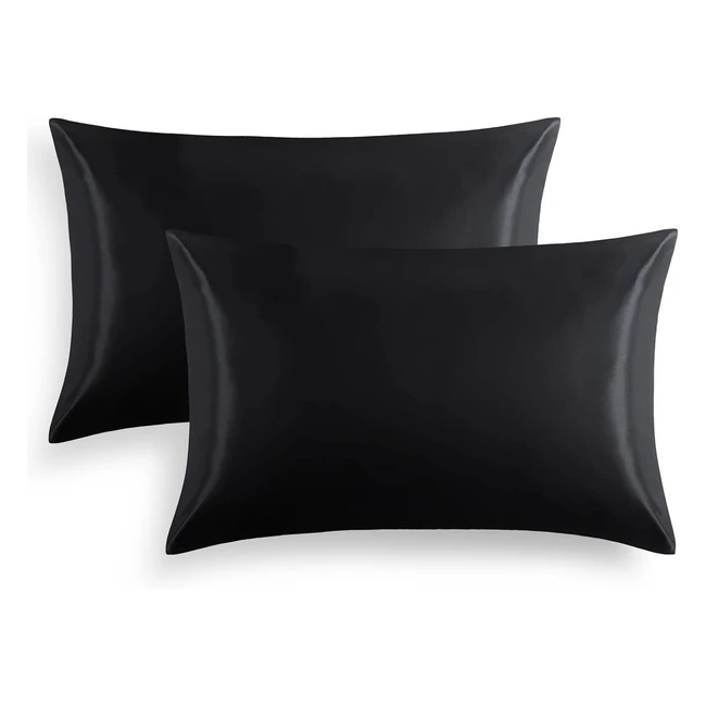 Funda Almohada Satén 70x40 Paquete 2 Fundas Pelo Rizado Cierre Negro