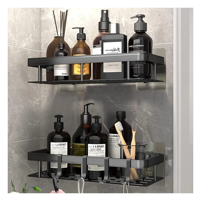 Estantería de ducha sin taladro 2 piezas - Didude - Ref. 1234 - Organizador autoadhesivo