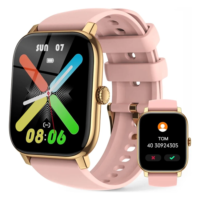 Smartwatch donna LLKBOHA 185 HD schermo IP68 impermeabile con cardiofrequenzimetro e monitoraggio del sonno