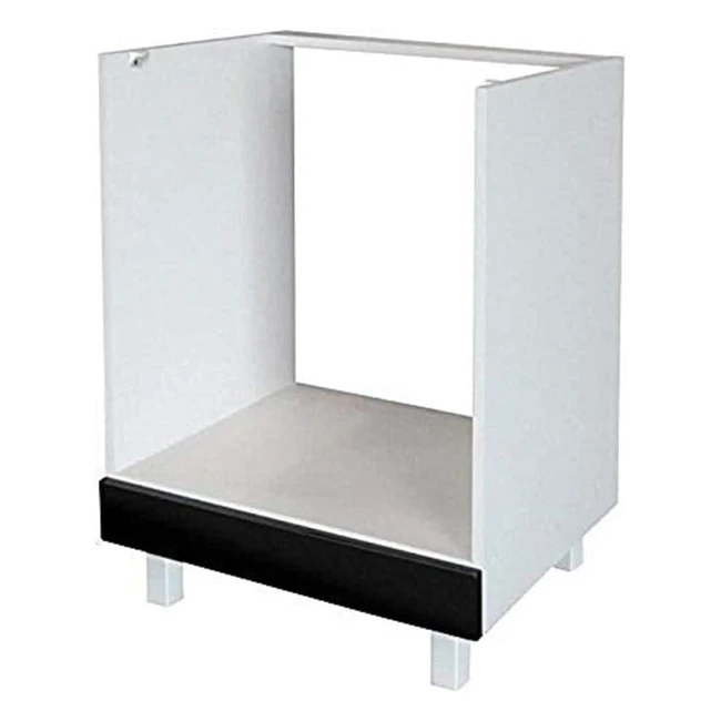 Mueble Bajo de Cocina Berlioz Creations CF6BN 60 cm Negro Brillante - Ahorra Espacio