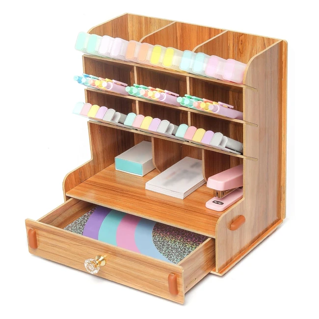 Organiseur de bureau en bois Exerz avec tiroirs 5 niveaux spacieux