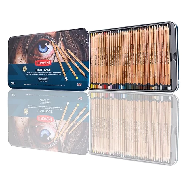 Derwent Lightfast Buntstifte 36 Stck im Metalletui - Professionelle Qualitt 2302