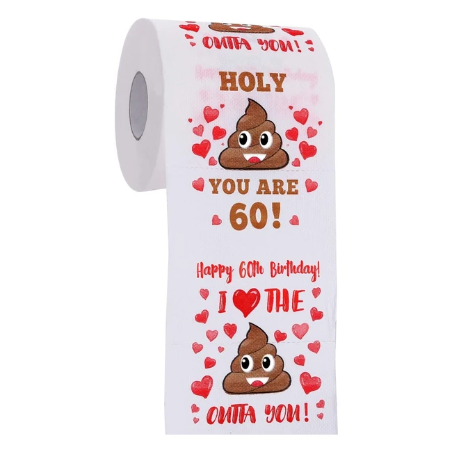 Papier Toilette Happy Prank 60e Anniversaire Homme Femme 380 Feuilles 3 Couches