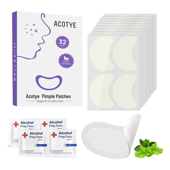 Large Acne Patches with Tea Tree Oil & Salicylic Acid - 32pcs