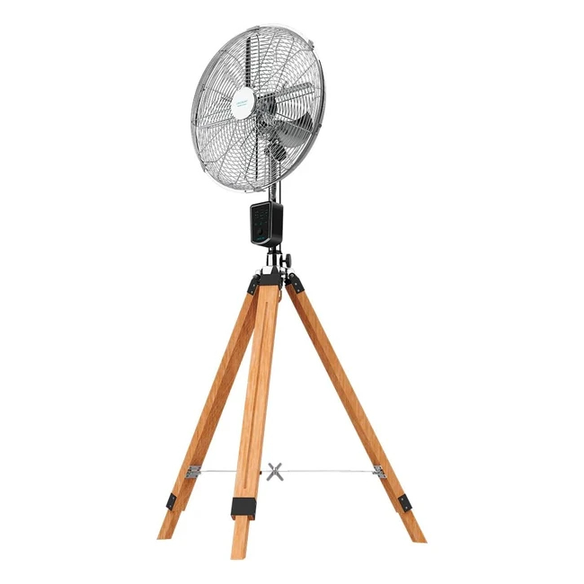 Cecotec EnergySilence 1600 Woody Smart Stativventilator 50 W 4 Klingen 16 Zoll 40 cm Durchmesser Kupfermotor 3 Geschwindigkeiten Höhenverstellbar 130 cm Fernbedienung