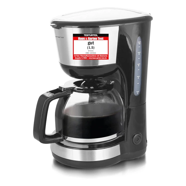 Cafetière Filtrante Emerio CME122933 125L - 10 Tasses - Filtre Permanent - Fonction Antigoutte - 1000W