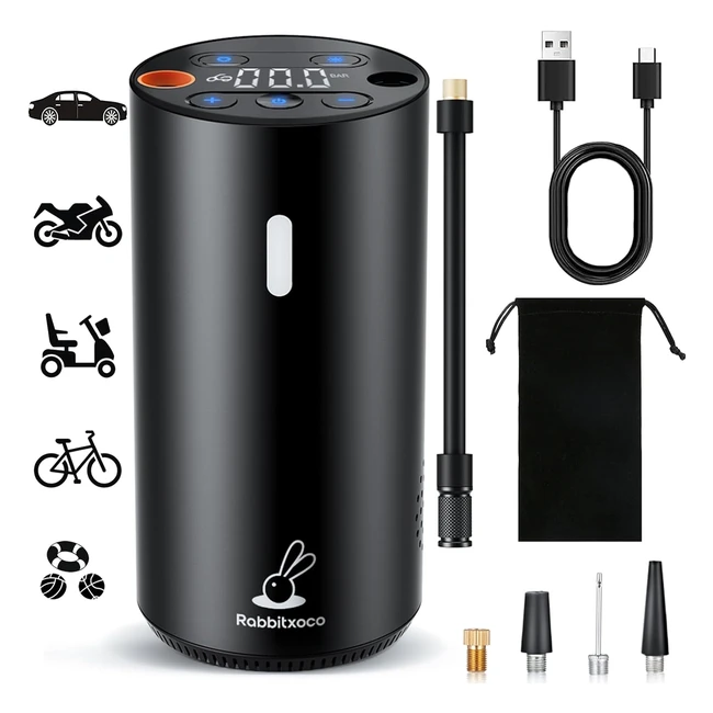 Gonfleur Pneus Voiture Sans Fil 150PSI - Compresseur Portatif avec Batterie Rechargeable