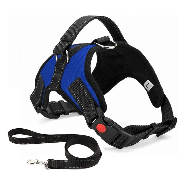 Musonic No Pull Dog Harness S Blue Adjustable Comfort Training Walking