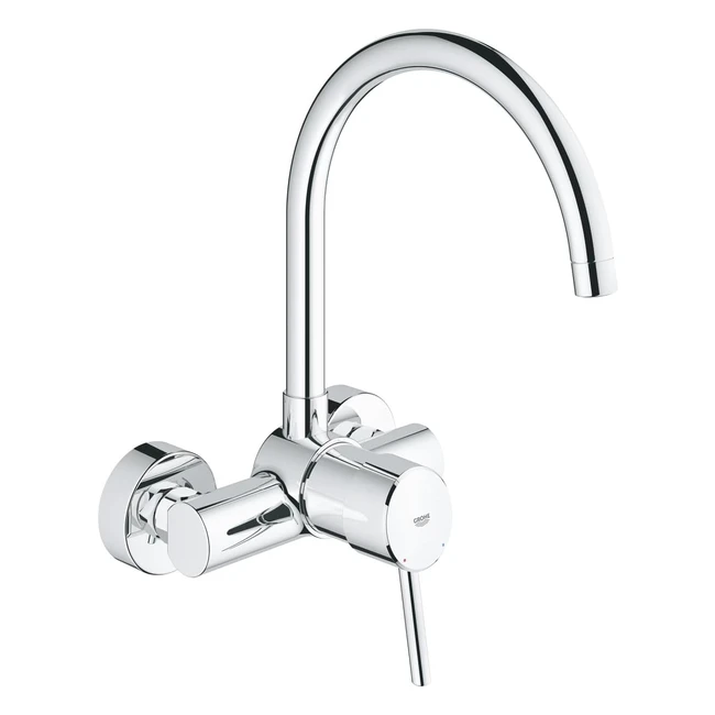 Miscelatore cucina Grohe Concetto Cromo 32667001 - Rotazione 360°, Cartuccia Ceramica, Finitura Supersteel