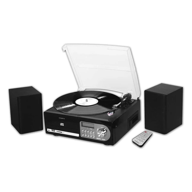 Platine Majestic TT 38R CD TP USB SD - Lecteur CD/MP3 Cassette - Noir