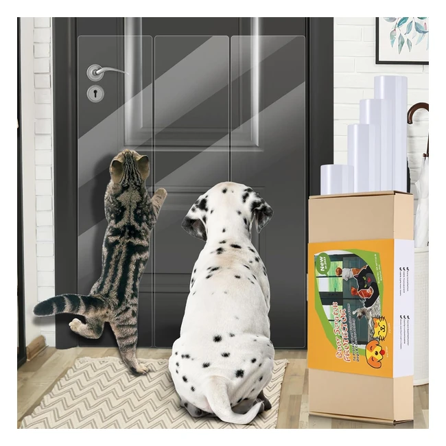 Protector Antiarañazos de Puertas 4 Rollos - Anexer - Ref. 123456 - PVC Transparente Autoadhesivo