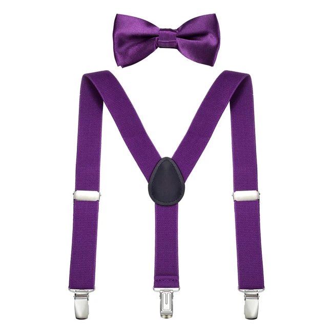 Ensemble bretelles et noeud papillon garçon ajustable pour enfants de 1 à 8 ans - Dondon