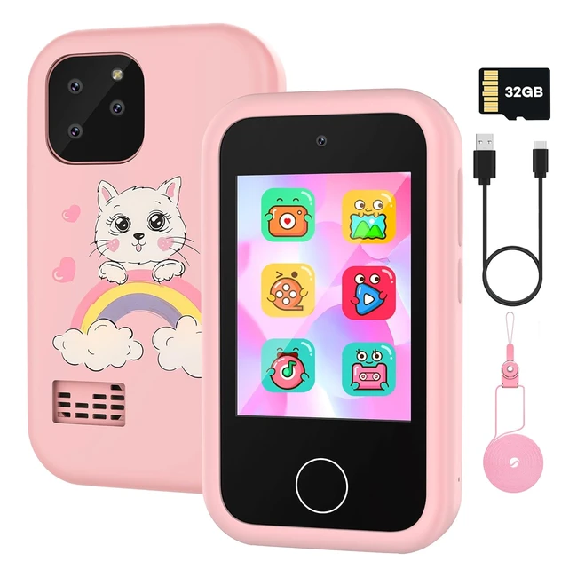 Smartphone Niños HD28 Pantalla 32G - Regalo Educativo Cumpleaños Navidad