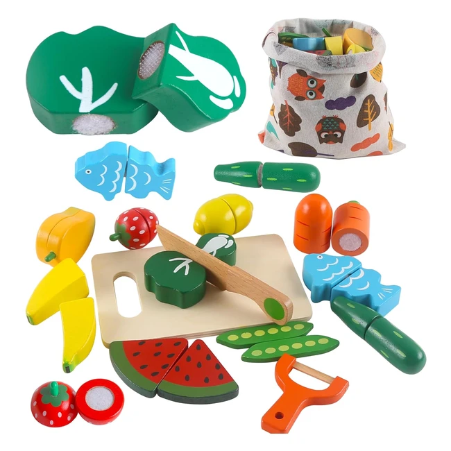 Juguete Cocina Frutas y Verduras - Huruirui - Ref 12345 - Accesorios Incluidos