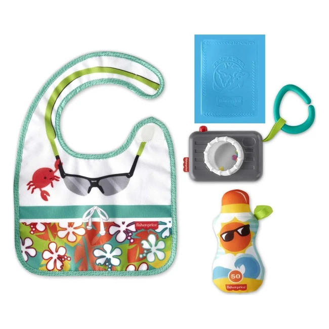 FisherPrice Tiny Tourist Gift Set | Travel-Themed Infant Toys | Machine-Washable | Ages 3 Months+