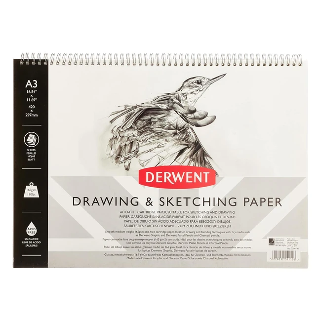 Derwent Sketch Pad A3 Landscape 30 Sheets Professional Quality 2300141