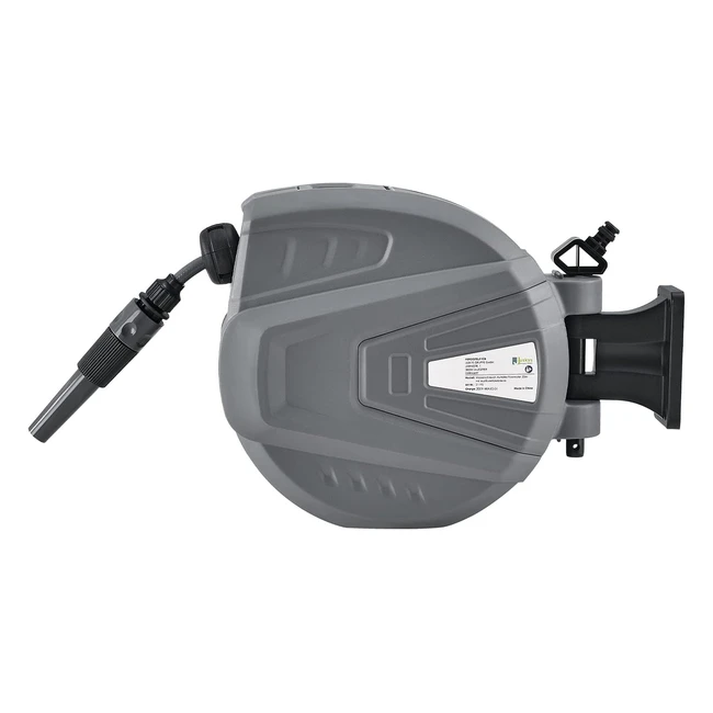 Juskys Schlauchtrommel Flowwater 20m - Schlauchaufroller Wasser schwenkbar - 34 Zoll - Einzugautomatik