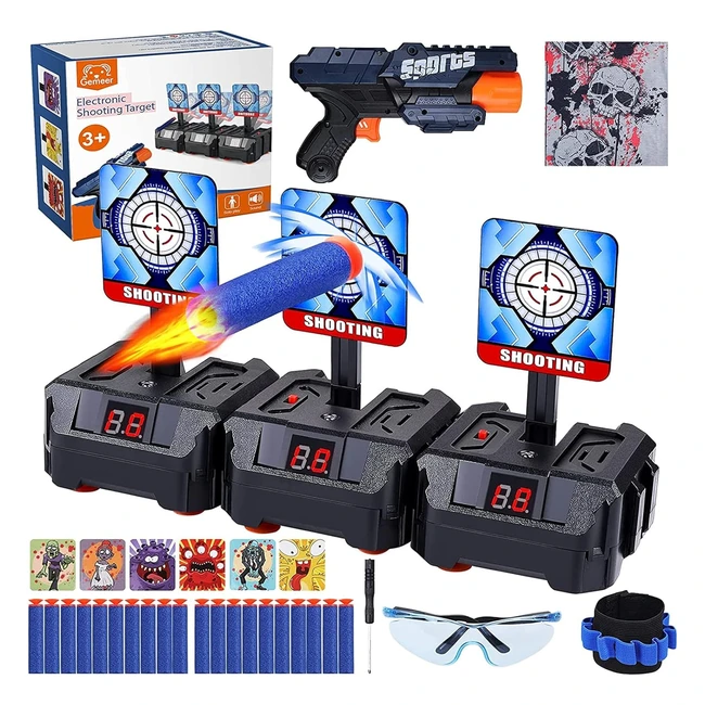 Gemeer Objetivo de Tiro Electrnico Nerf - Reinicio Automtico - Juguetes Dive