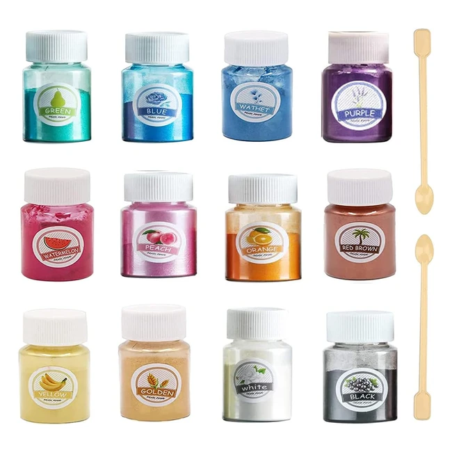 Lucpict pigmenti coloranti mica metallizzata 12 colori - Resina Epossidica Sapon