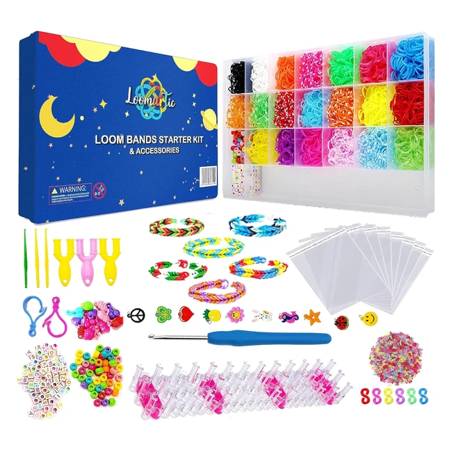 loomartic 5000 colorful rubber loom bands starter kit premium quality with beads and accessories
