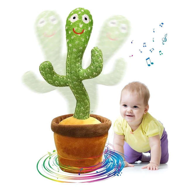 Interactive Singing Dancing Cactus Toy for Kids - Encourage Speech - SEOSTO - #BabyToys #InteractiveToys #GiftsForKids