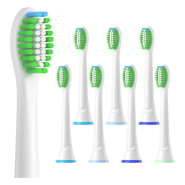 Testine di Ricambio Sonicare Sulkiwe - Set 8 pezzi Bianco