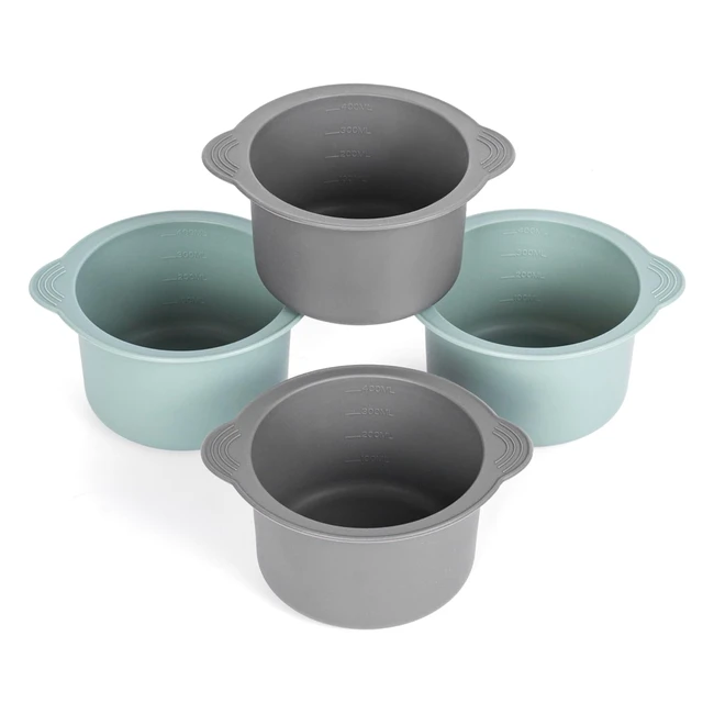 Pietuley Large Silicone Poached Egg Moulds 4pcs - BPA-Free - Heat Resistant - Air Fryer Accessories