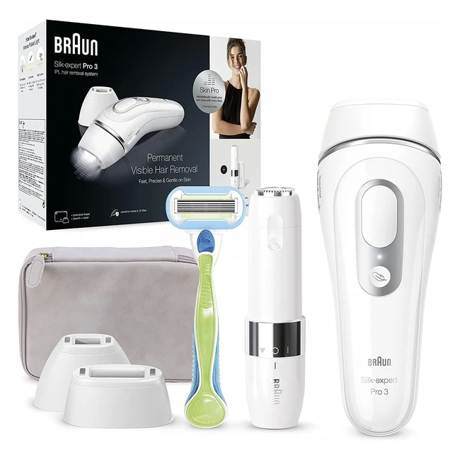 Braun IPL Silk Expert Pro 3 Haarentfernungsgert Damen - Sichtbare Haarentfernung - PL3139