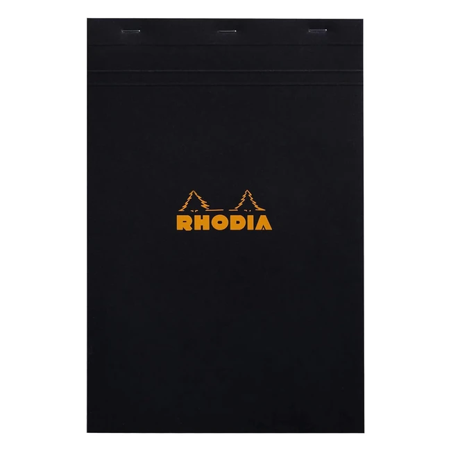 Blocco note Rhodia Classic N19 Nero A4 21x318 cm 80 fogli
