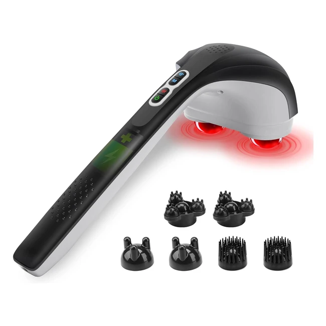 Snailax Kabelloses Massagegert mit Wrmefunktion - Handmassagegert mit 3 S