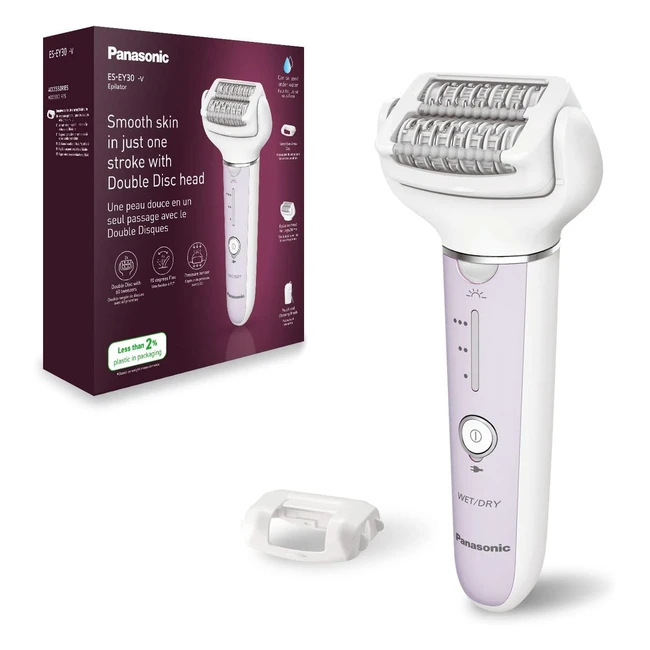 Epilatore Panasonic ESEY30V503 Wet & Dry con 60 Pinzette Testina Flessibile Pivotante a 90 - 3 Velocità e Luce LED