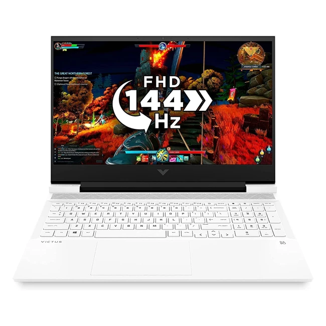 HP Victus Gaming Laptop PC 16E0071SA AMD Ryzen 55600H 16GB RAM 512GB SSD NVIDIA GeForce RTX 3050 16 Inch FHD 144Hz Windows 11 White