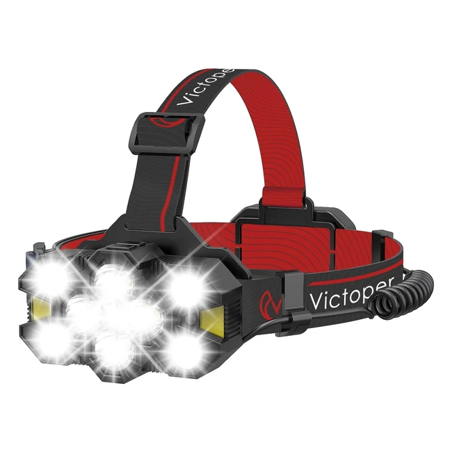 Victoper Rechargeable Head Torch 2023 - 11 LED 25000 Lumen Super Bright Headlamp