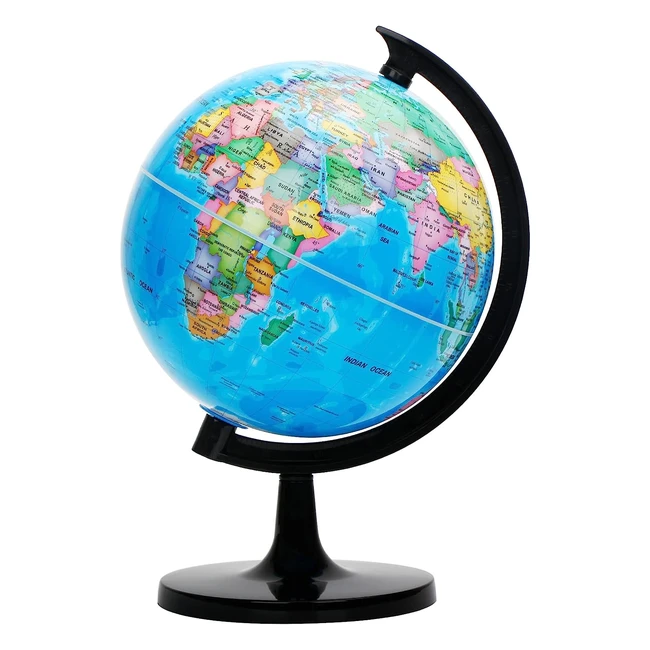 Exerz 20cm World Globe - Educational Geographic Globe - Self Assembled - School